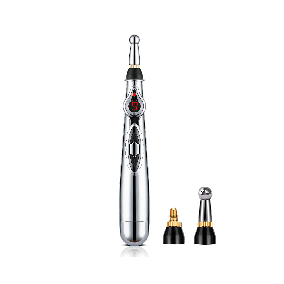 Dechoicelife (A-2 Head) 2/3/5 In 1 Electronic Acupuncture Pen Pain Relief Electric Meridians Laser Therapy Heal Massage Head Meridian Muscle Energy Pen