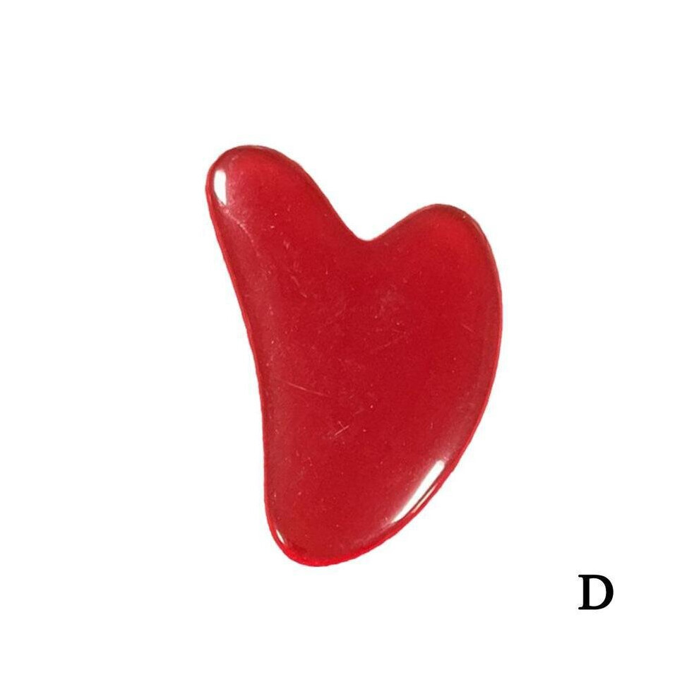 Dechoicelife (A-D) 7Colors Gua Sha Scraper Board Face Massager Meridian Lifting Muscle Resin Scraper Thin Skin Relaxation Face Gouache
