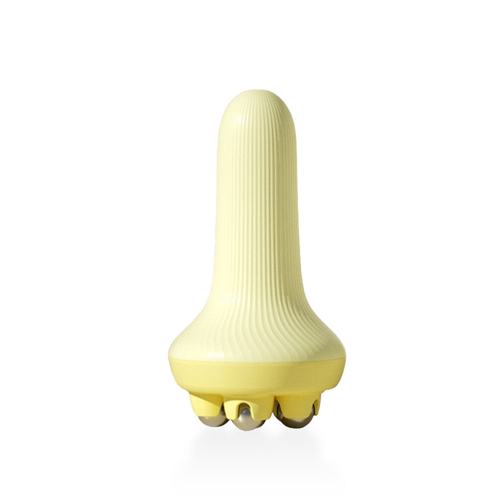 Dechoicelife (A-Yellow Steel Bead) Woman Man Portable Manual Body Shaping Massager With Rolling Balls Muscle Shoulder Arm Leg Massage Professional