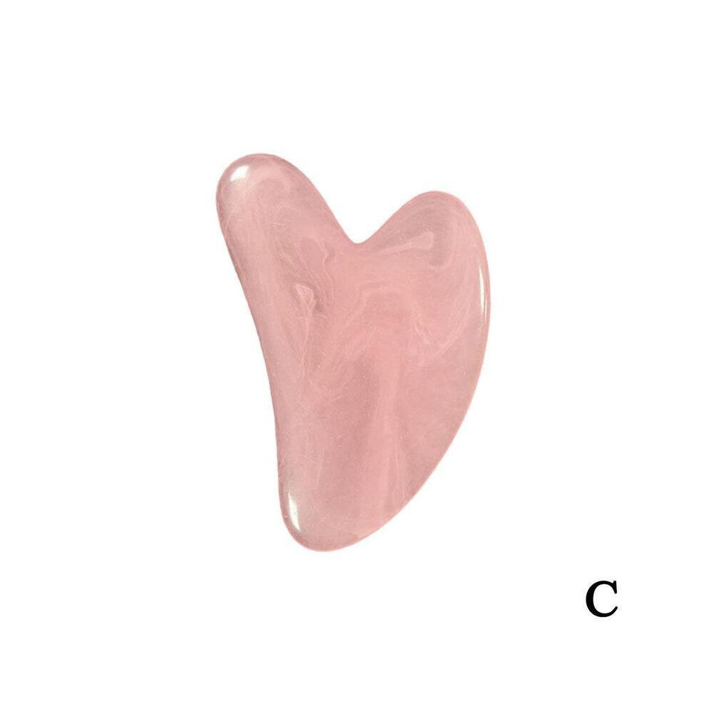 Dechoicelife (A-C) 7Colors Gua Sha Scraper Board Face Massager Meridian Lifting Muscle Resin Scraper Thin Skin Relaxation Face Gouache