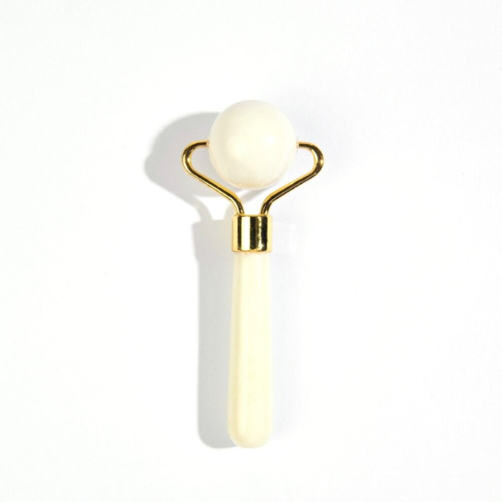 Dechoicelife White (A- Jade) Natural Jade Massage Roller Guasha Board Spa Scraper Stone Facial Anti-Wrinkle Treatment Body Facial Massager Health Care Tools