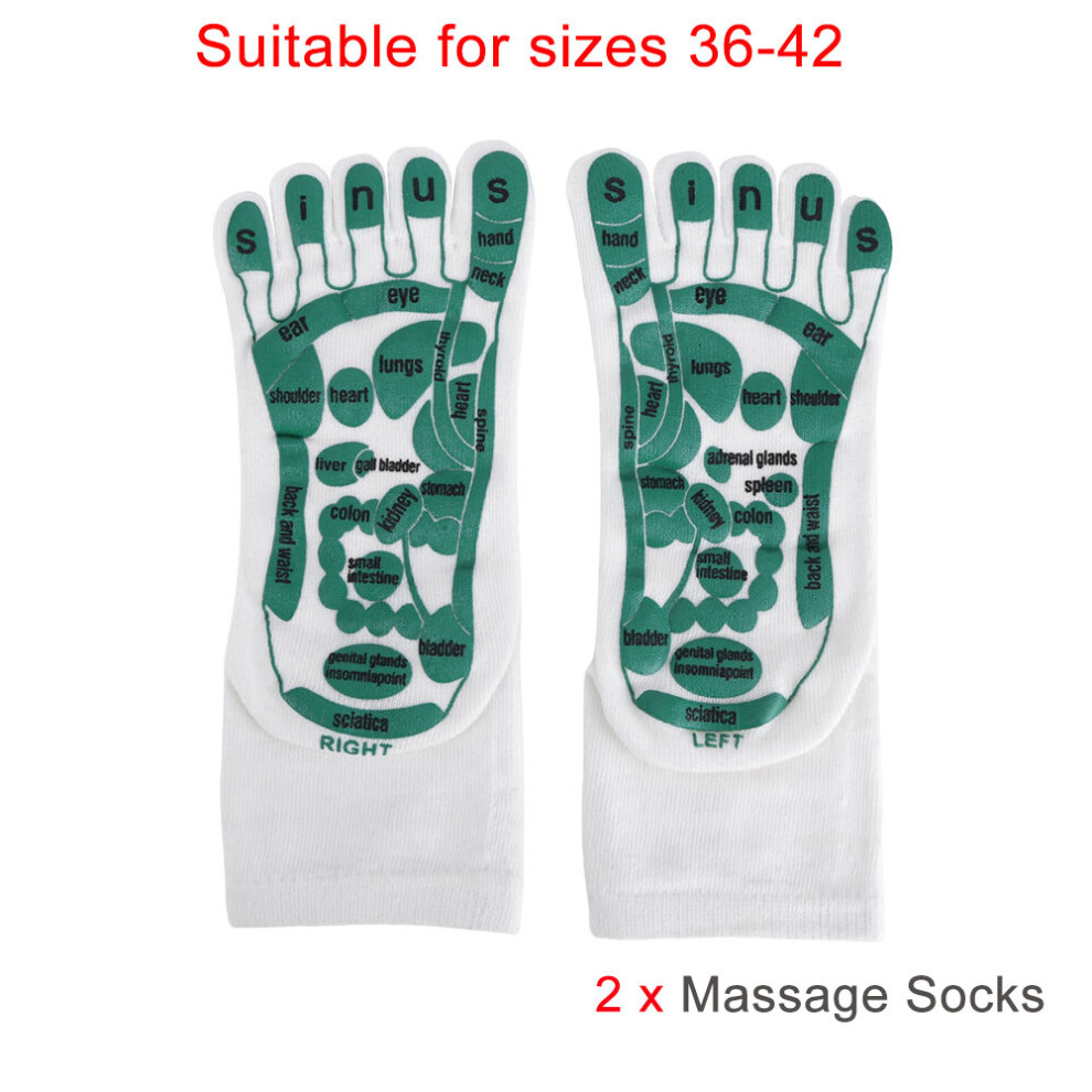 Dechoicelife (A-2Pcs Acupoint Socks) Foot Massage Acupressure Socks & Gloves Physiotherapy Massage Relieve Tired Feet Reflexology Socks Foot Point Socks Health Car