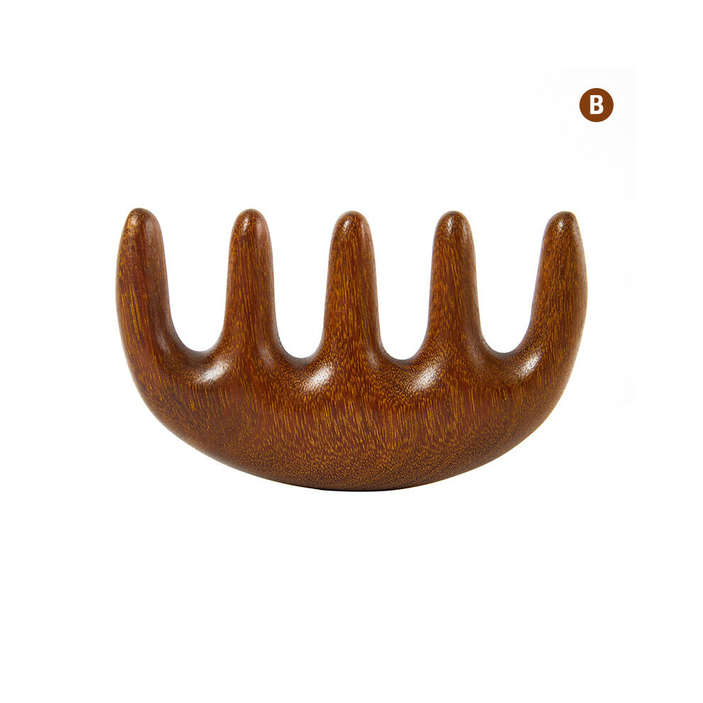 Dechoicelife Unisex Not,Specified (A-B) Head Meridian Massage Comb Sandalwood Five Wide Tooth Comb Acupuncture Therapy Blood Circulation Anti-Static Smooth Hair Comb
