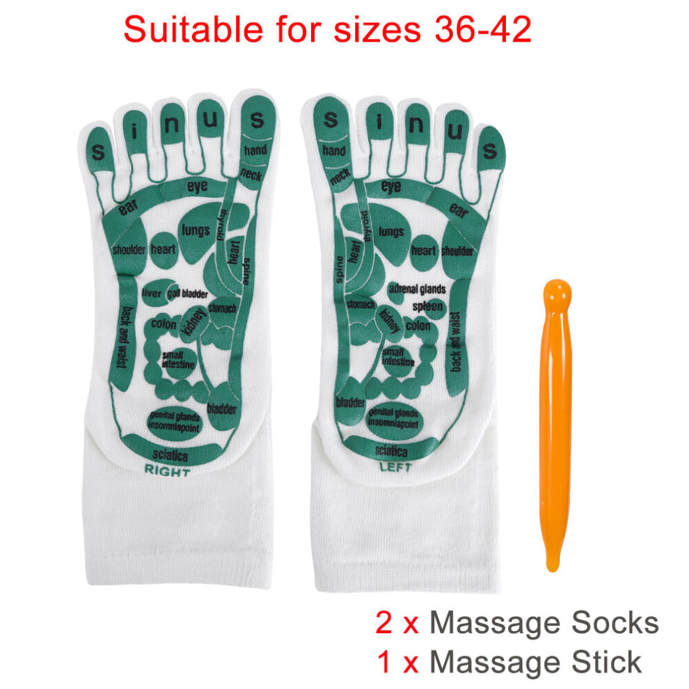 Dechoicelife (A-Set 3) Foot Massage Acupressure Socks & Gloves Physiotherapy Massage Relieve Tired Feet Reflexology Socks Foot Point Socks Health Care