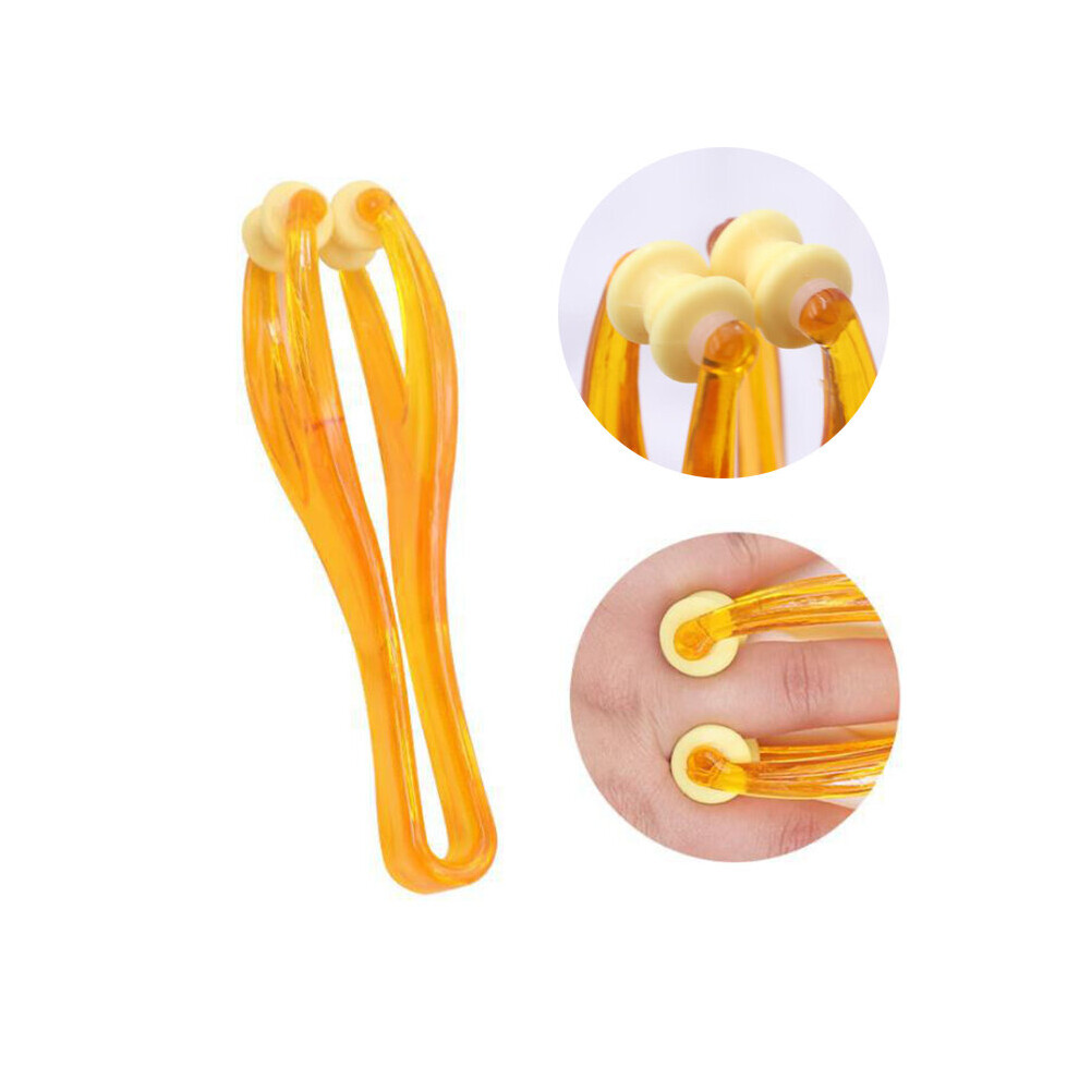 Dechoicelife (A-No.3) Handheld Anti Cellulite Body Massage Roller Ball Hand Finger Foot Toe Joint Massager Roll Muscle Relax Pain Relief Massage Tool