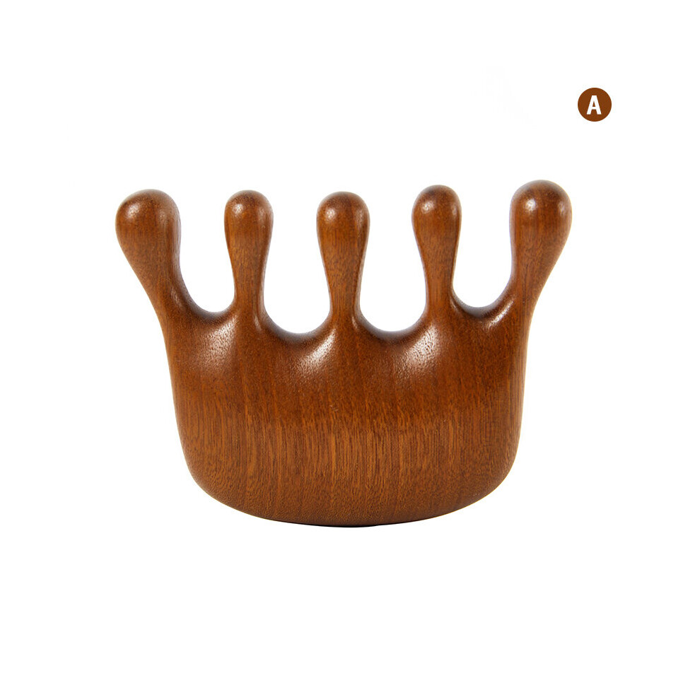 Dechoicelife Unisex Not,Specified (A-A) Head Meridian Massage Comb Sandalwood Five Wide Tooth Comb Acupuncture Therapy Blood Circulation Anti-Static Smooth Hair Comb