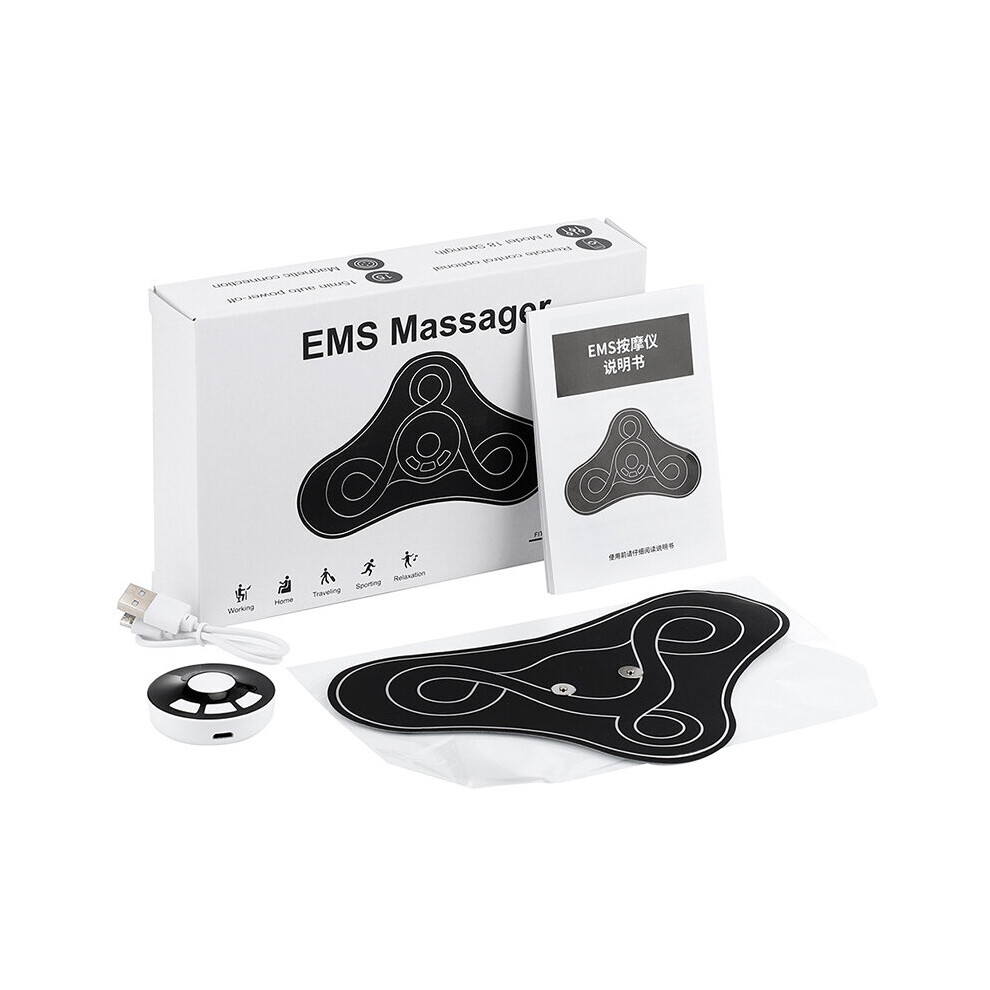 Dechoicelife (A-With Box) 8 Mode Neck Massager 18 Level Adjust Electric Cervical Massage Gel Pads Stickers Stimulator Vibrator Body Muscle Relief Pain