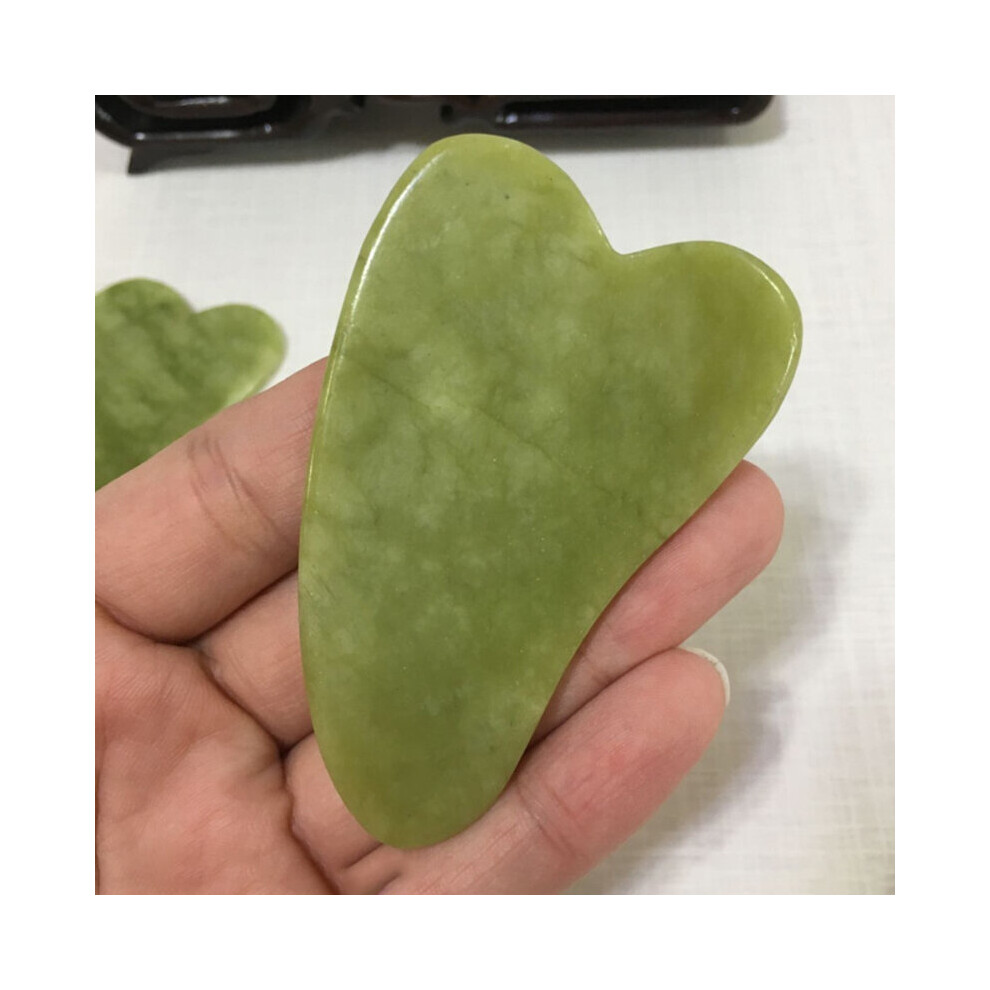 Dechoicelife (A-Gua Sha Board) Natural Jade Guasha Massager Stone Gua Sha Board Beauty Tool Health Care Guasha Scraper Face Lifting Massage Meridian Scraping
