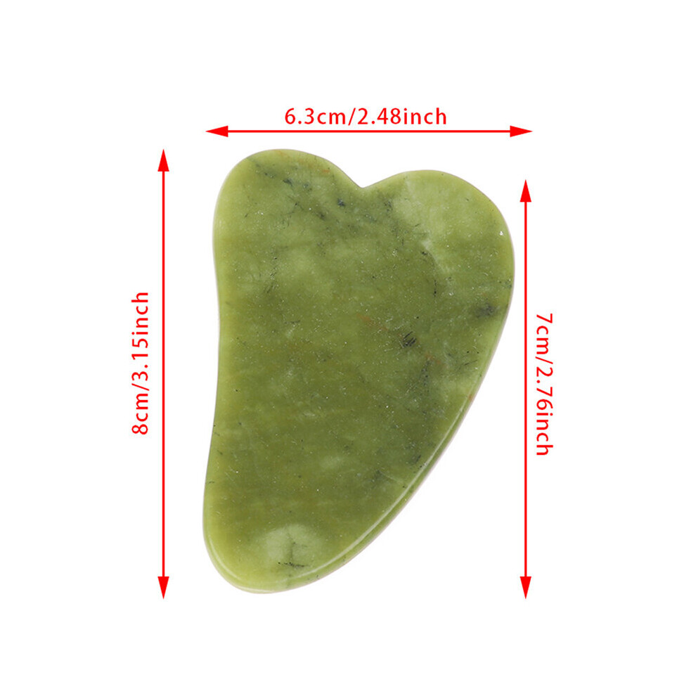 Dechoicelife (A-Massage Scraper) Natural Jade Guasha Massager Stone Gua Sha Board Beauty Tool Health Care Guasha Scraper Face Lifting Massage Meridian Scraping