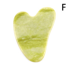 (a-Guasha) Natural Jade Guasha Massager Stone Gua Sha Board Beauty Tool Health Care Guasha Scraper Face Lifting Massage Meridian Scraping