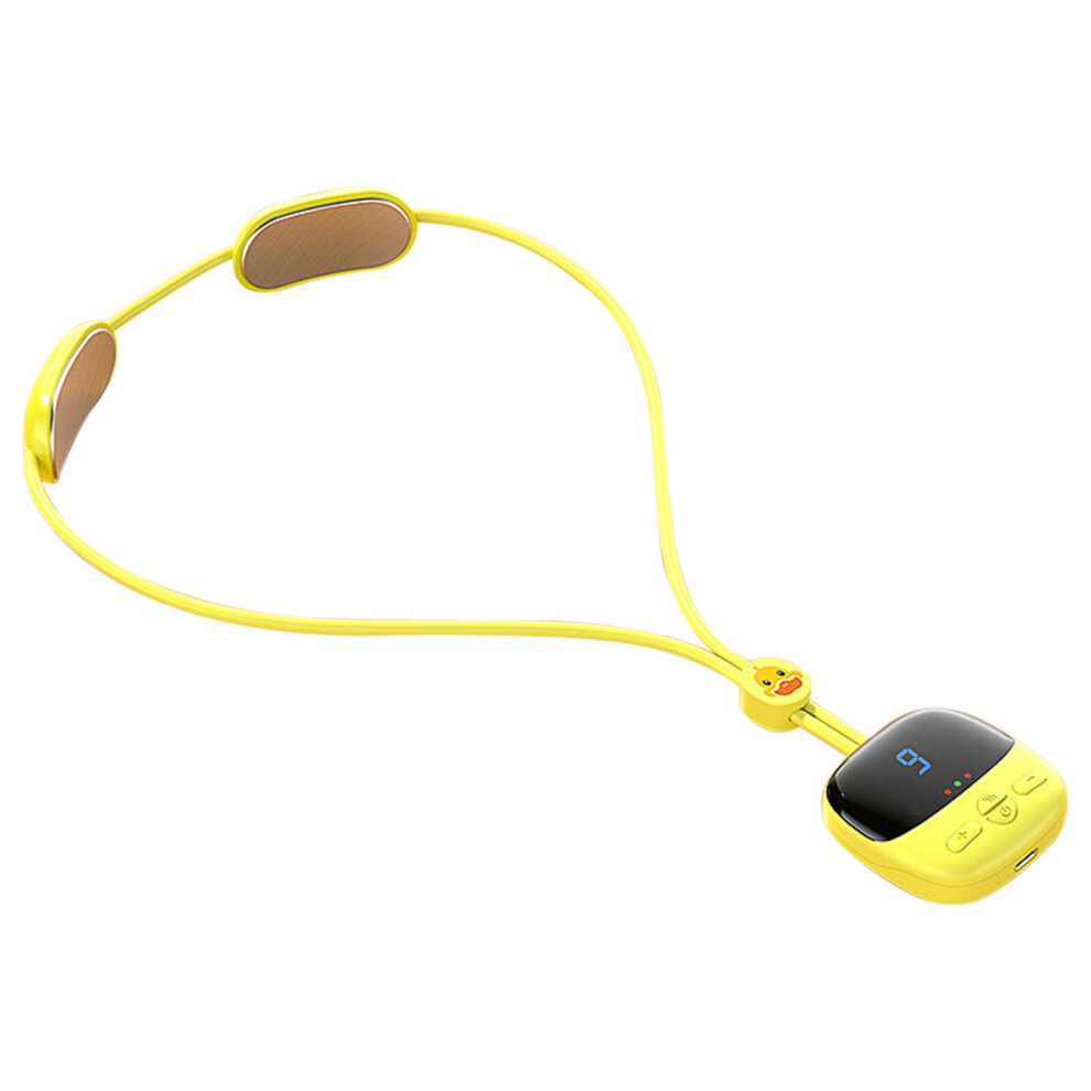 Dechoicelife Yellow (A-) Portable Neck Massager Mini Neck Cervical Spine Instrument Neck Massage Instrument With 9-Level Massage Intensity