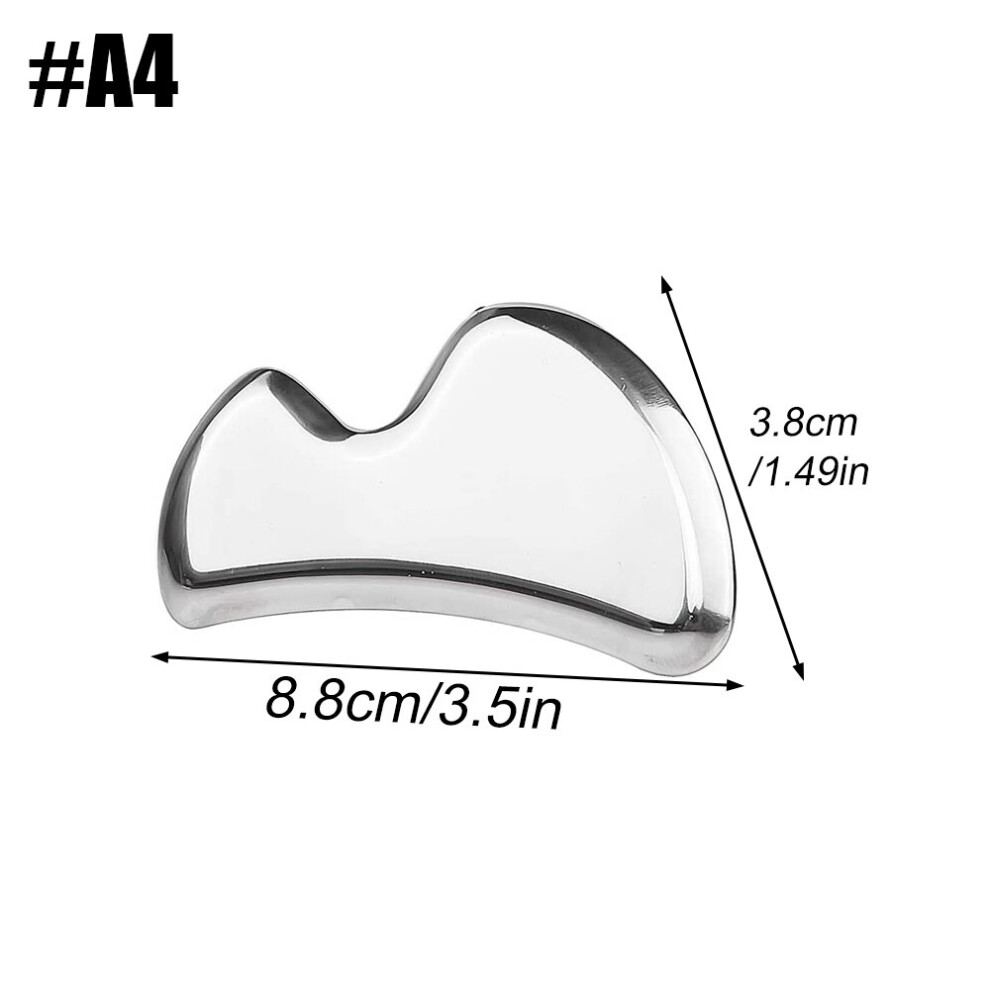 Dechoicelife (A-A4) Stainless Steel Face Massage Stick Guasha Massage Wand Acupressure Massage Tools Deep Soft Tissue Myofascial Release Relief Pain