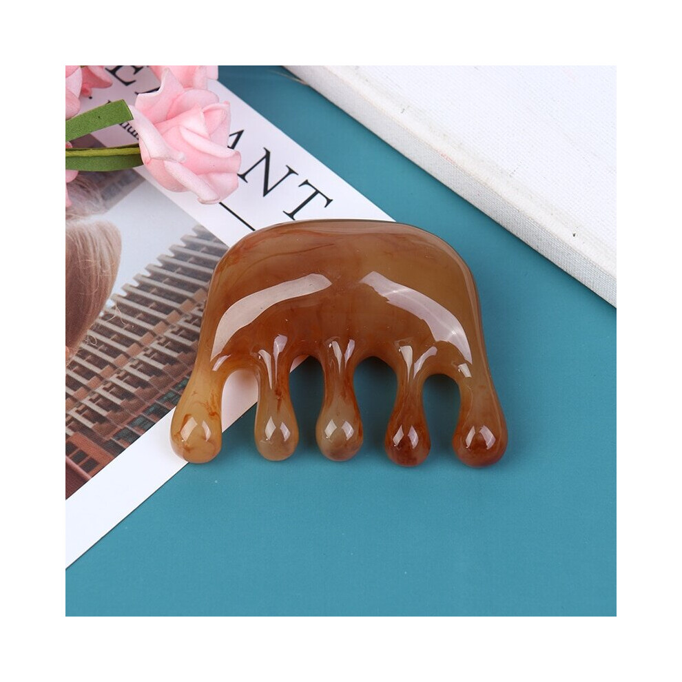 Dechoicelife (A-B) 1Pcs Natural Ox Horn Pocket Comb Spa Guasha Scalp Massage Brush Wide Toothed Comb Hair Care Tool