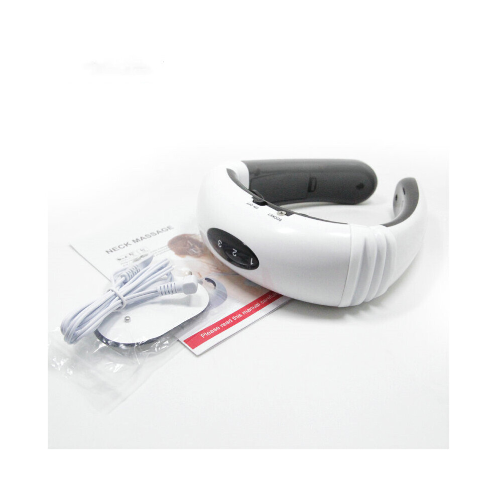 Dechoicelife (A-Pearl White) Electric Pulse Back And Neck Massager Far Infrared Heating Pain Relief Tool Healthcare Relaxation