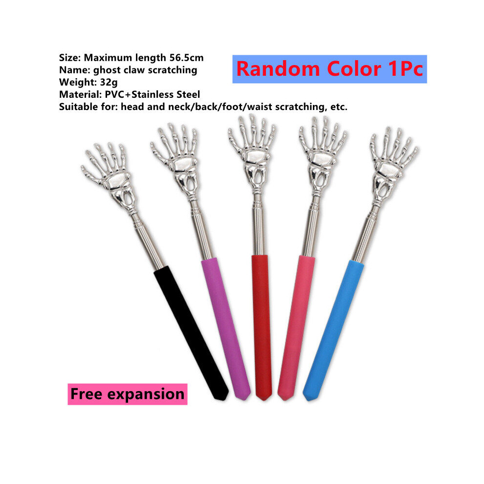 Dechoicelife Back Massager Telescopic Back Scratcher Stainless Steel Claw Massager Extendable Back Scraper Telescoping Itch Stick