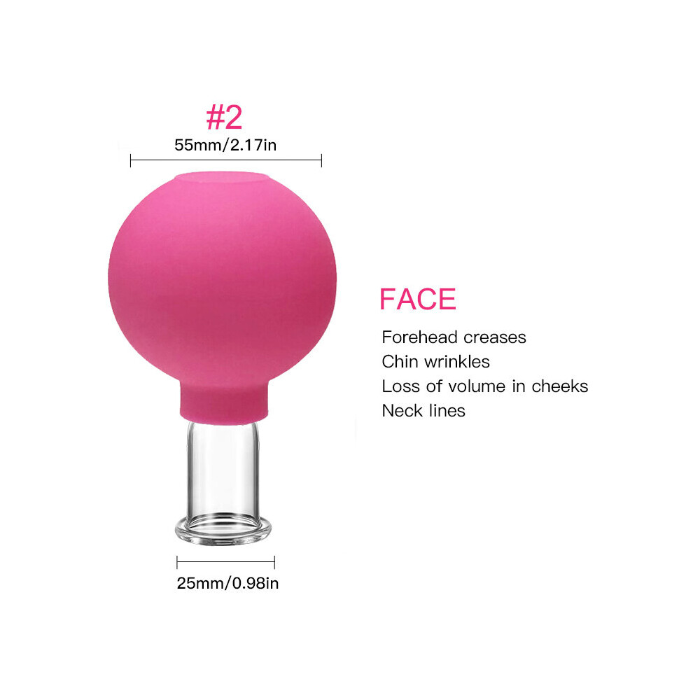 Dechoicelife (A-Rose02(Face)) Rubber Face Massager Vacuum Cupping Face Skin Lifting Facial Cups Anti Cellulite Cup Anti-Wrinkle Cupping Therapy Facial Tool