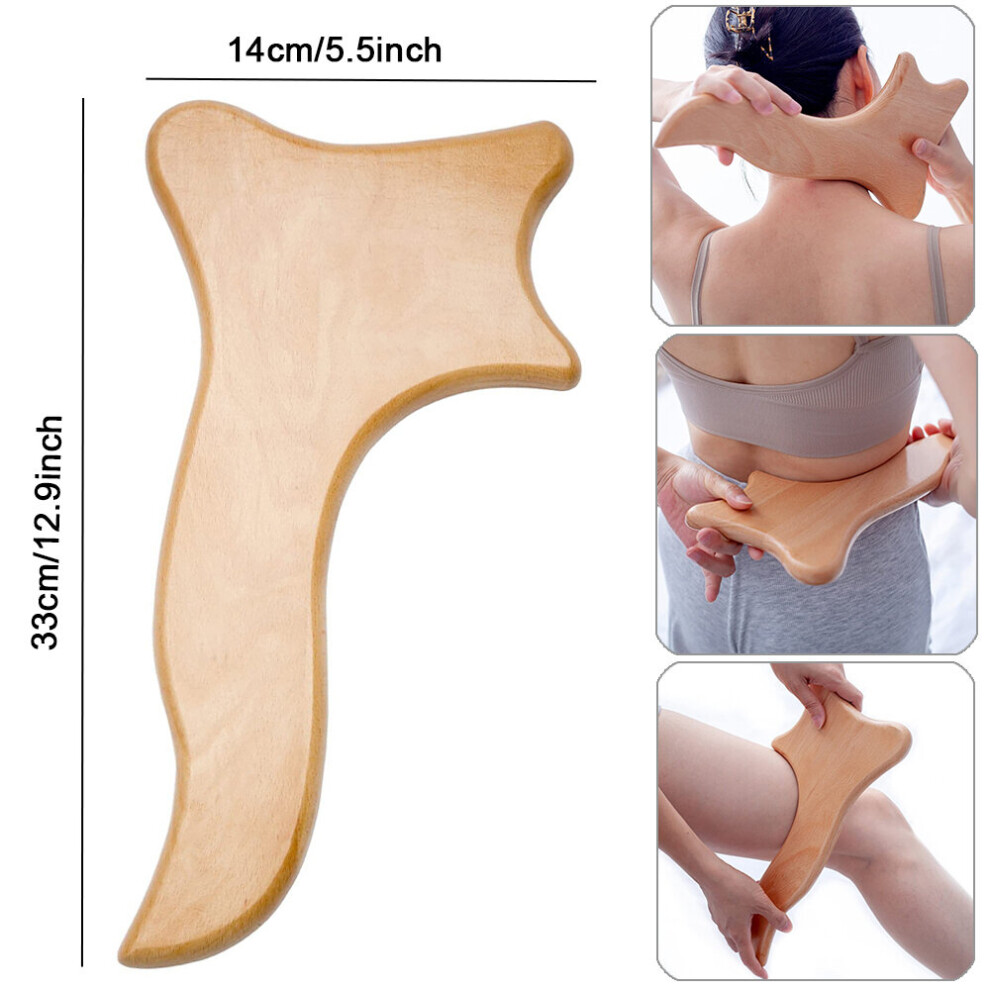 Dechoicelife (A-Style C-1Pcs) Wooden Lymphatic Drainage Guasha Paddle Body Sculpting Board Wood Therapy Massage Tools Anti-Cellulite Muscle Soft Tissue Relax