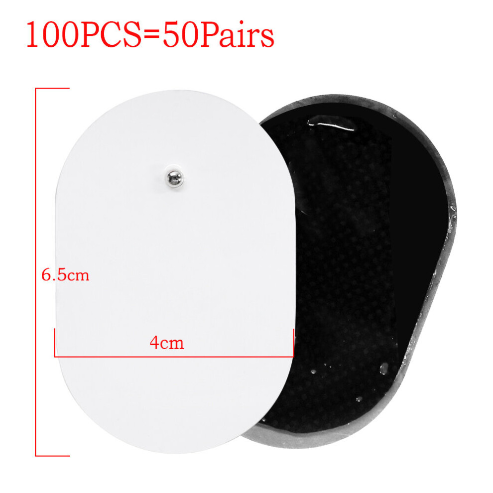 Dechoicelife (A-6.5X4cm 100Pcs) 50/100Pcs Tens Replacement Ems Pads Electrod Nerve Muscle Stimulator Electrodes Patch For Physiotherapy Therapy Body Massager