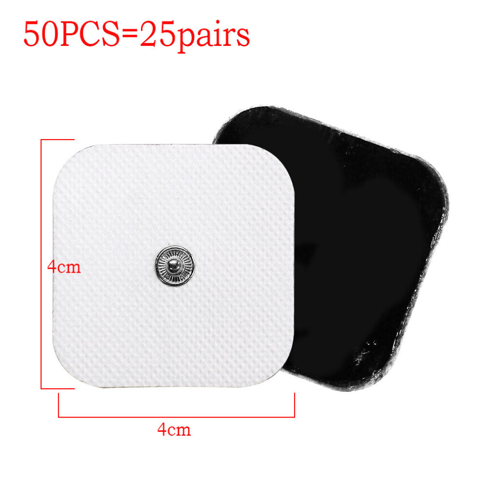 Dechoicelife (A-4X4cm 50Pcs) 50/100Pcs Tens Replacement Ems Pads Electrod Nerve Muscle Stimulator Electrodes Patch For Physiotherapy Therapy Body Massager