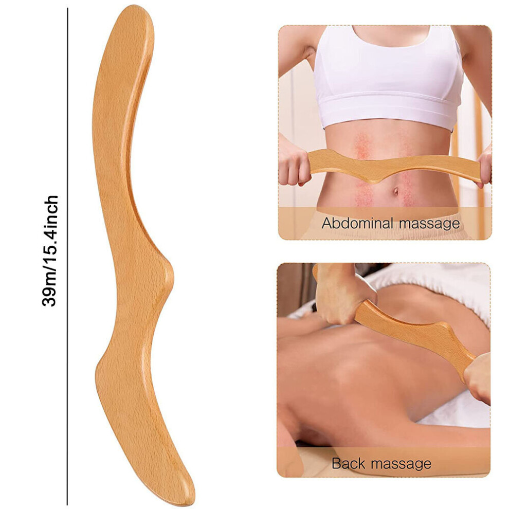 Dechoicelife (A-Style F-1Pcs) Wooden Lymphatic Drainage Guasha Paddle Body Sculpting Board Wood Therapy Massage Tools Anti-Cellulite Muscle Soft Tissue Relax