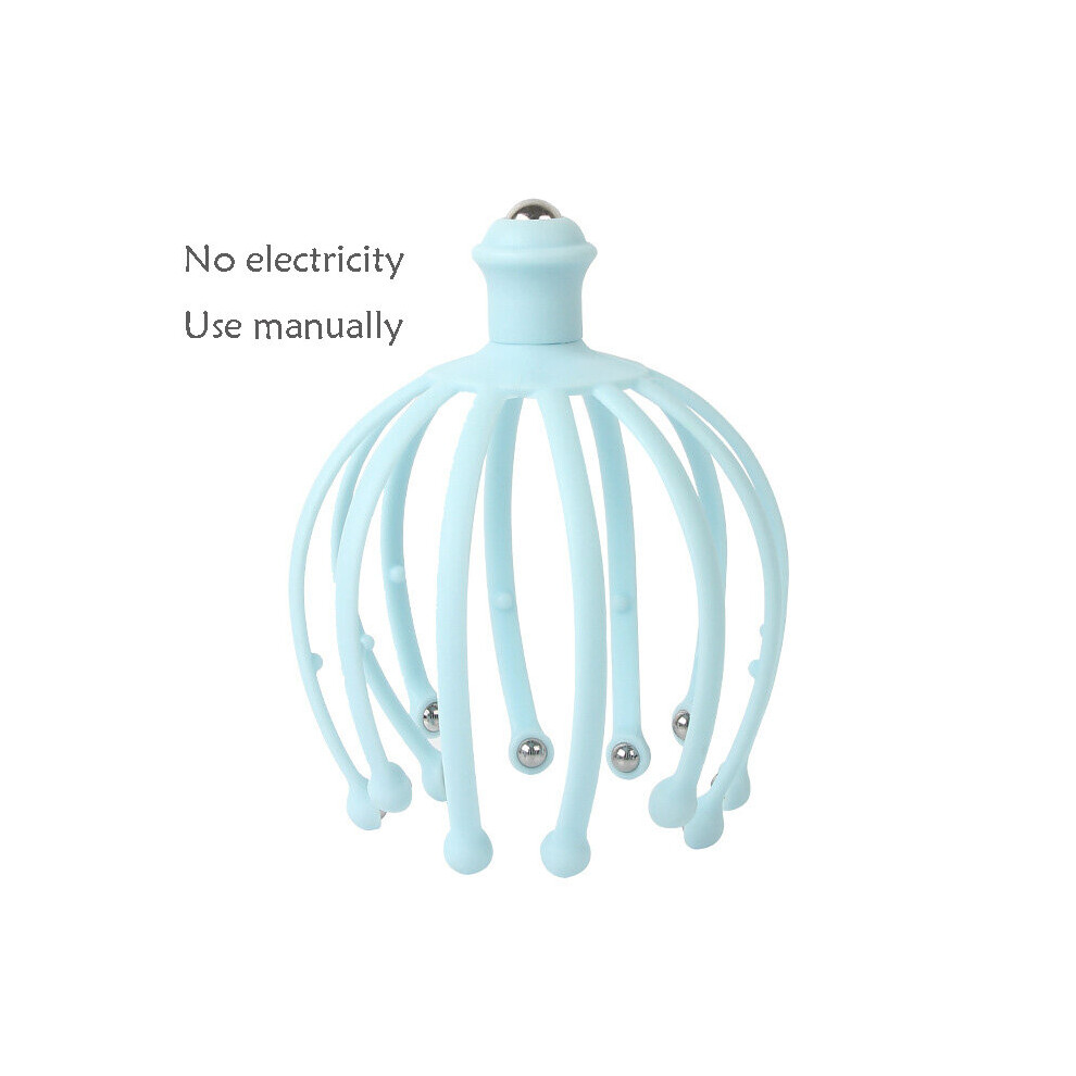 Dechoicelife Blue (A-Not Electric - ) Electric Head Massager Scalp Hair Growth Head Relax Stress Relief Head Scratcher Scalp Stimulation Massage Claw Health Care