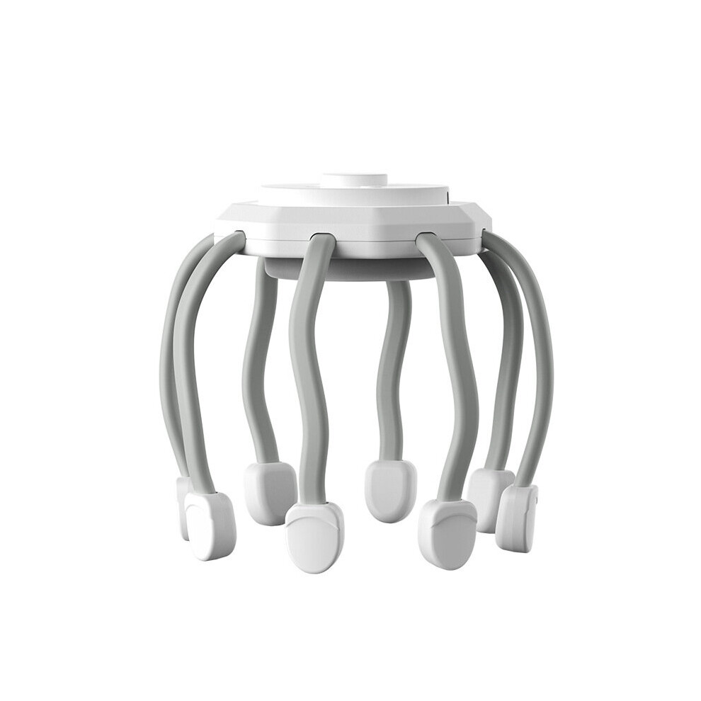 Dechoicelife White (A-Electric-) Electric Head Massager Scalp Hair Growth Head Relax Stress Relief Head Scratcher Scalp Stimulation Massage Claw Health Care