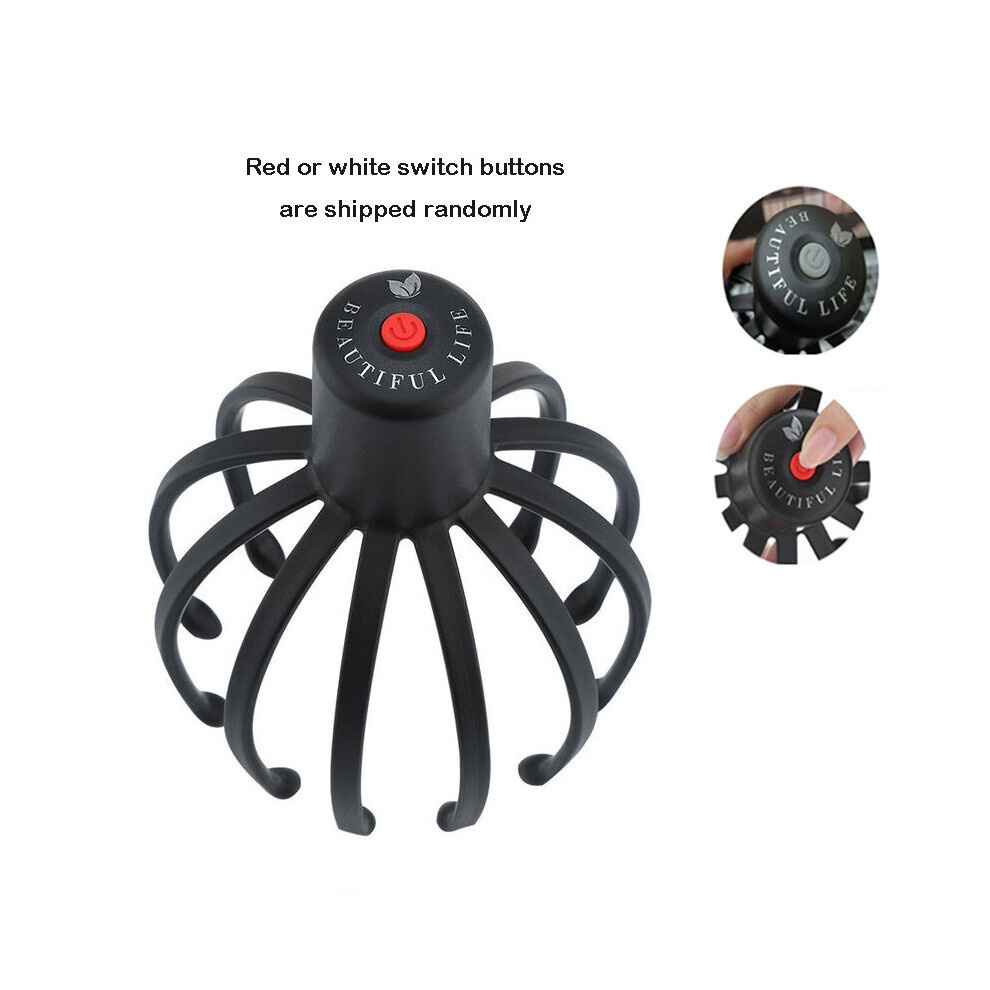 Dechoicelife Black (A-Electric-) Electric Head Massager Scalp Hair Growth Head Relax Stress Relief Head Scratcher Scalp Stimulation Massage Claw Health Care