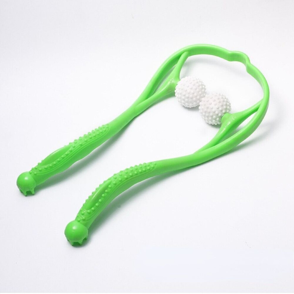 Dechoicelife Green (A - ) Plastic Cervical Spine Massager Manual Roller Massagem For Neck Shoulder Back Shiatsu Body Relaxation Pressure Point Therapy
