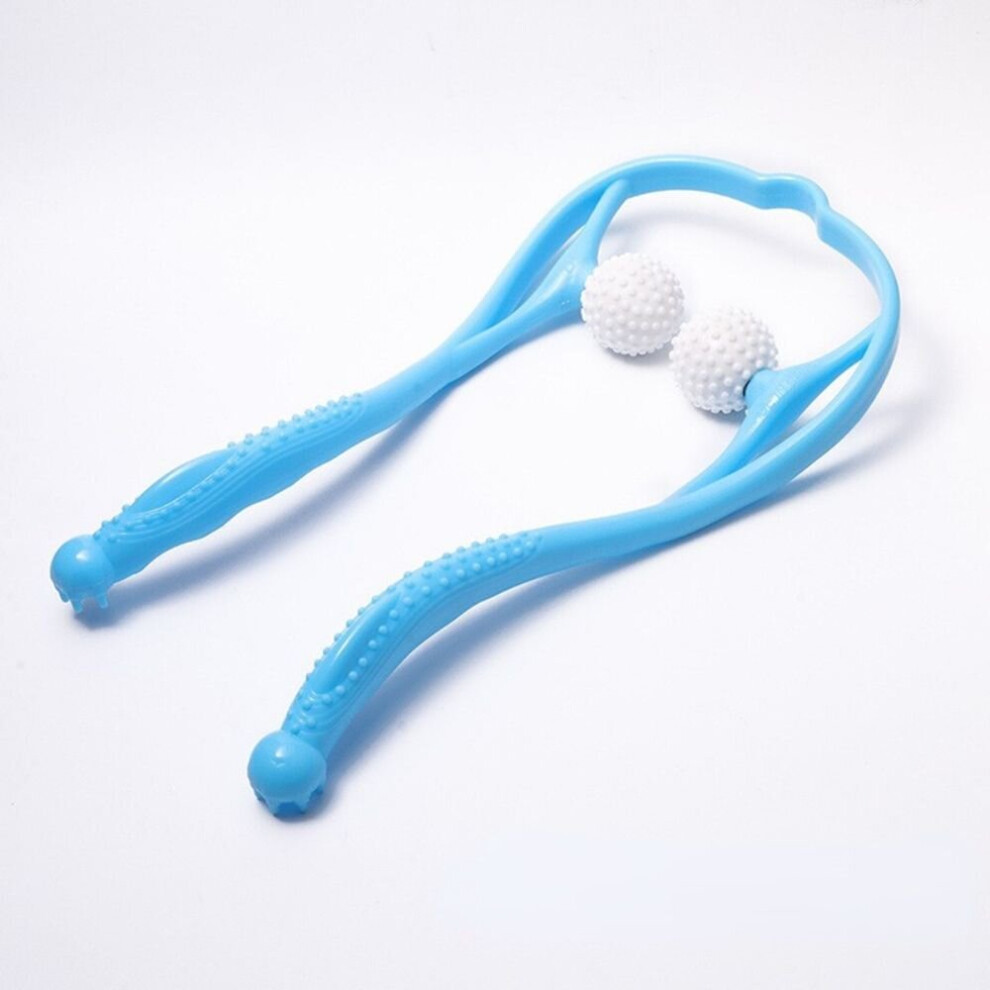 Dechoicelife Blue (A - ) Plastic Cervical Spine Massager Manual Roller Massagem For Neck Shoulder Back Shiatsu Body Relaxation Pressure Point Therapy
