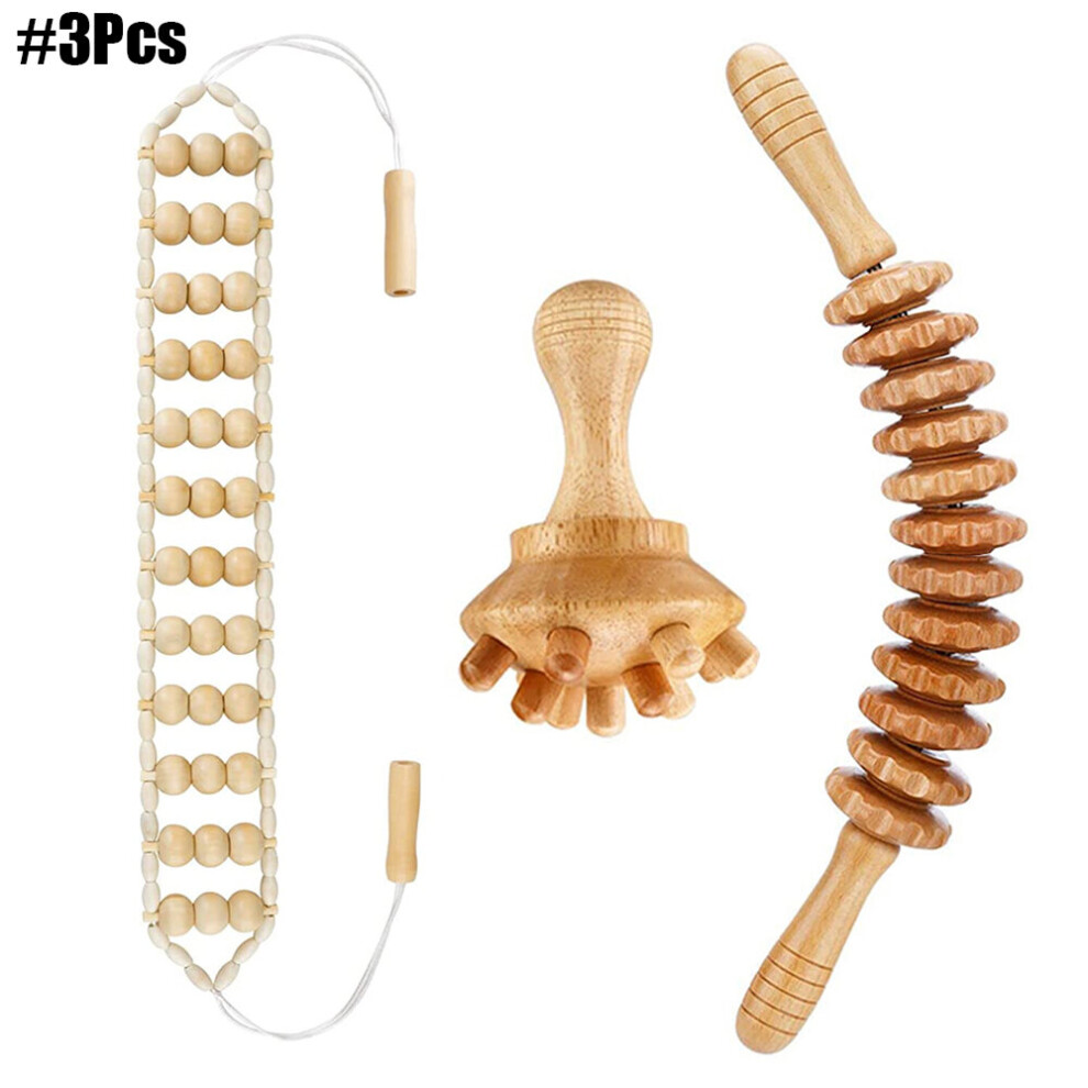 Dechoicelife Green (A-) Maderoterapia Kit Wood Therapy Massage Tools, Complete Kit Wood Therapy Tools For Body Shaping, Reducing Appearance Of Cellulite