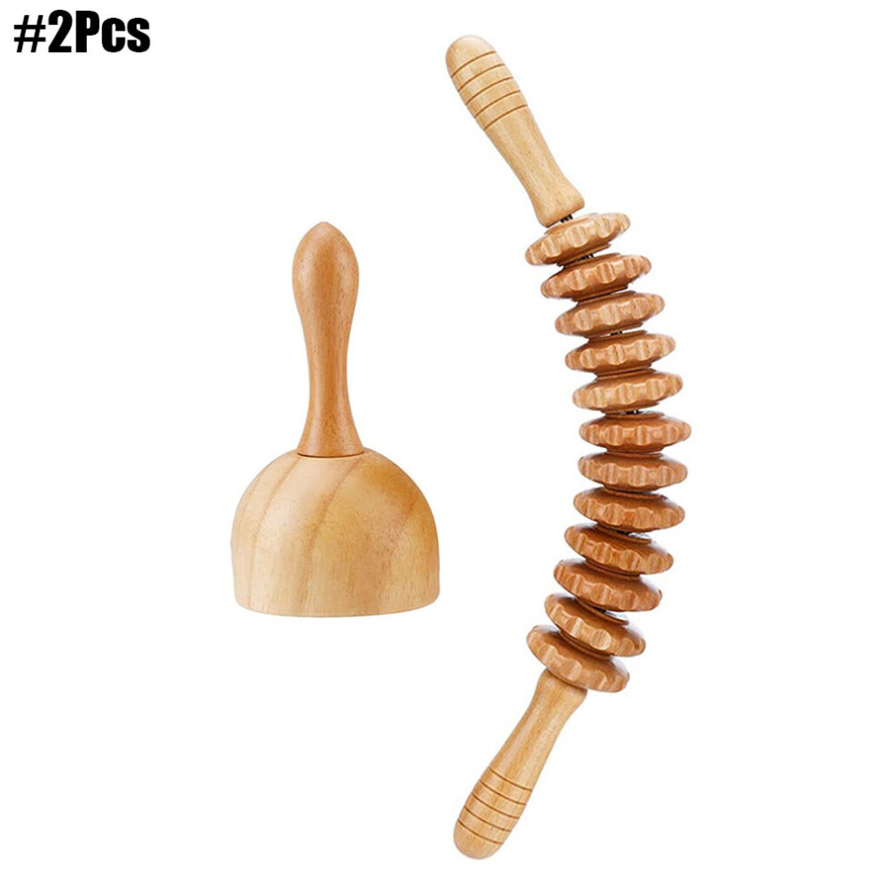 Dechoicelife Silver (A-) Maderoterapia Kit Wood Therapy Massage Tools, Complete Kit Wood Therapy Tools For Body Shaping, Reducing Appearance Of Cellulite