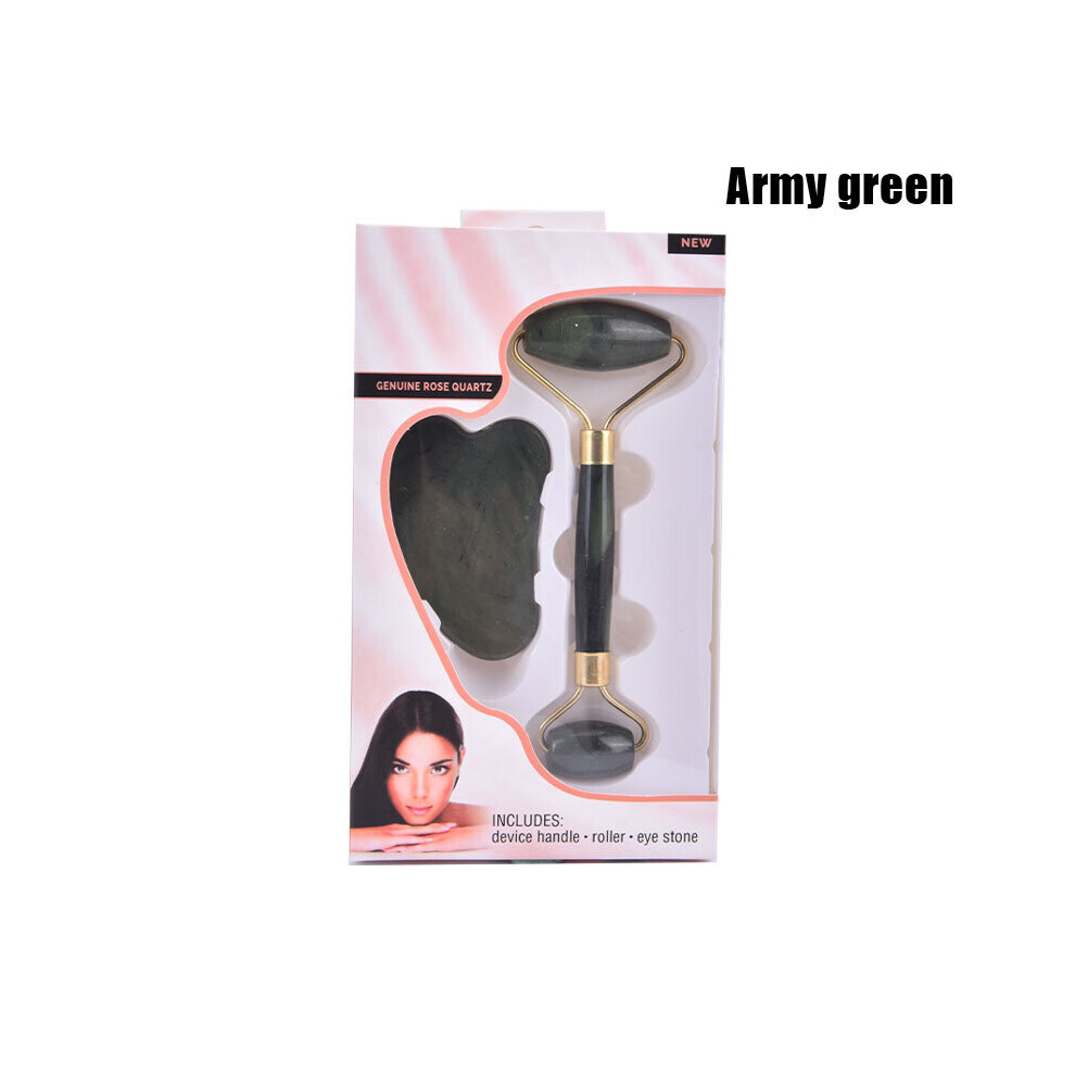 Dechoicelife (A-Ag) Natural Jade Gua Sha Scraper Board Face-Lifting Massager Guasha Facial Massager Roller Scraping Slimming Tools