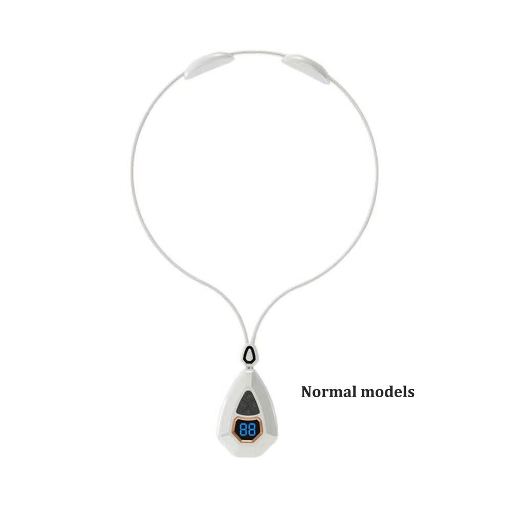 Dechoicelife Ivory (A-) Portable Ems Neck Acupoints Lymphvity Massager Device Usb Charging Lymphatic Relief Promote Blood Circulation Pain Relief