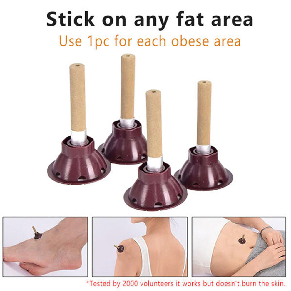 Dechoicelife 10Pcs Ginger Moxibustion Strips Chinese Medicine Physiotherapy Burn Fat Moxa Stick Promote Fat Dissolution Health Care Products