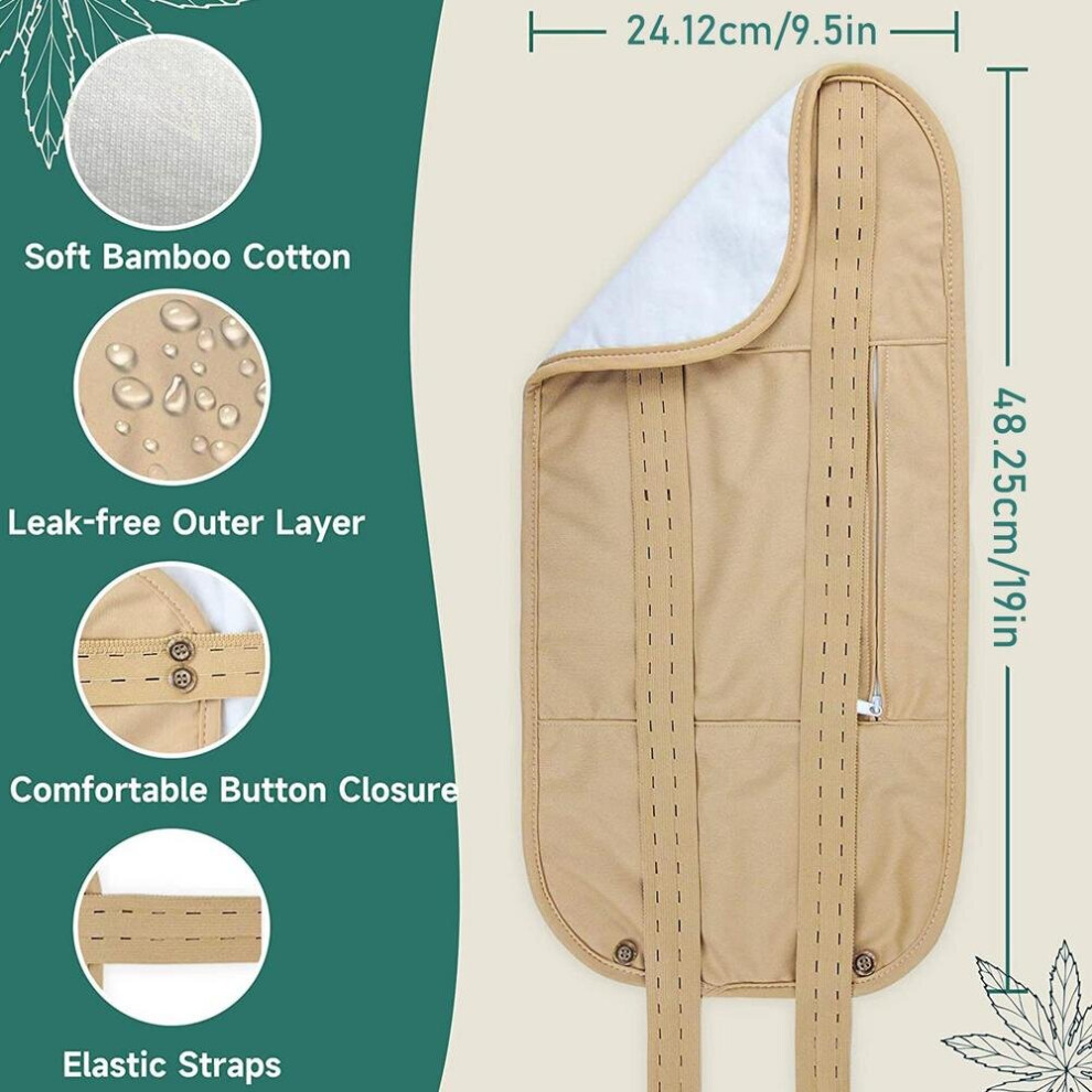 Dechoicelife (A-Khaki) Castor Oil Pack Organic Castor Oil Compression Wrap Self Conditioning Improvement Supplies For Bowel Movements Digestion