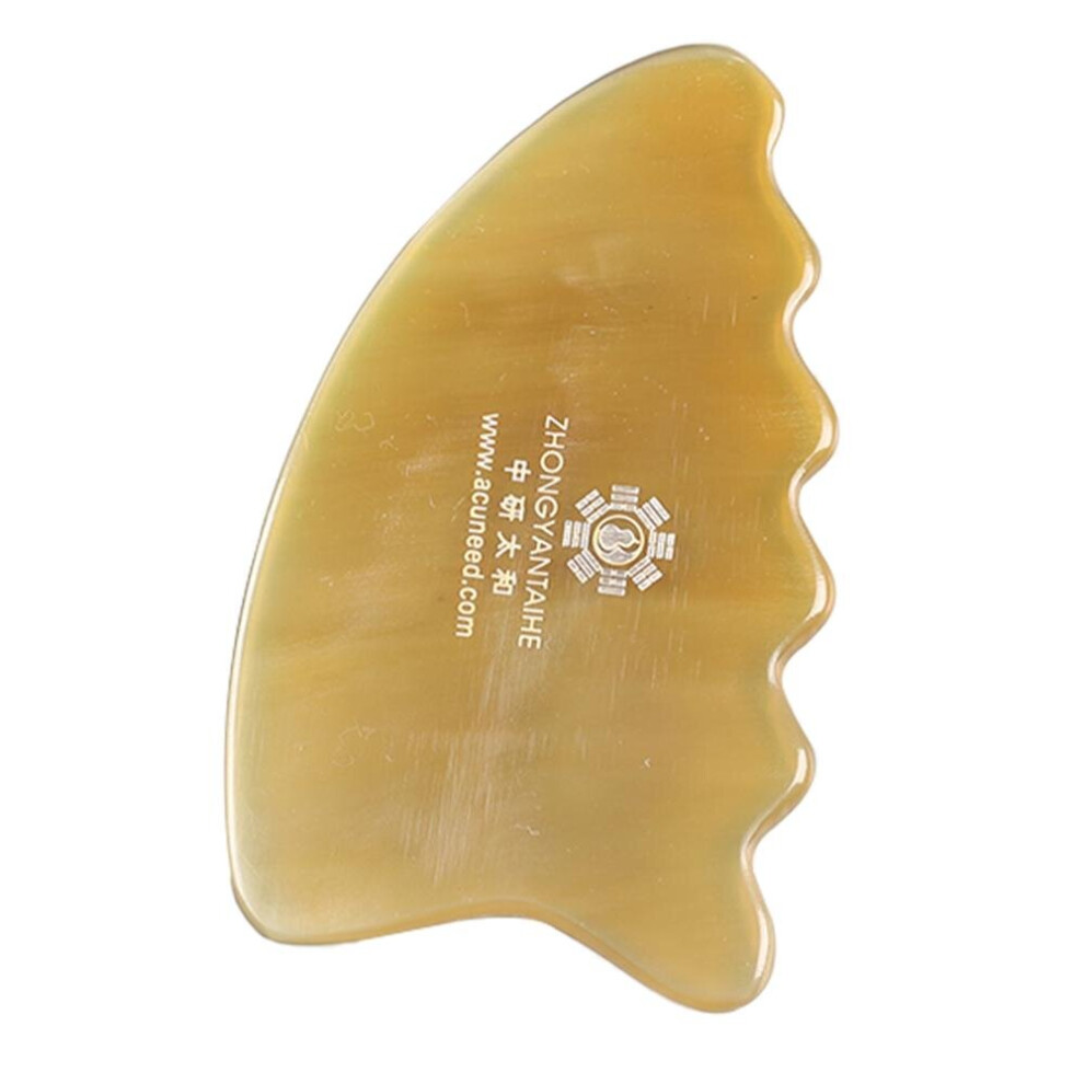 Dechoicelife (A-2 Pieces) Buffalo Horn Guasha Board Massage Guasha Board Horn Gua Sha Massage Board Scraping Plate Buffalo Horn Triangular Scraping Plate