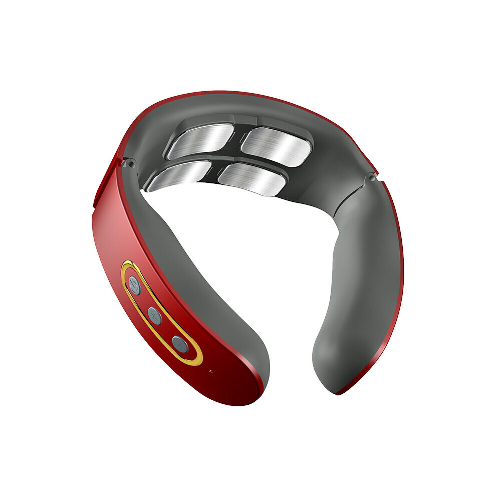 Dechoicelife (A-A3) Neck Massager Pulse Current Massage Multiple Massage Heads Heat To Relieve Cervical Pain Massager
