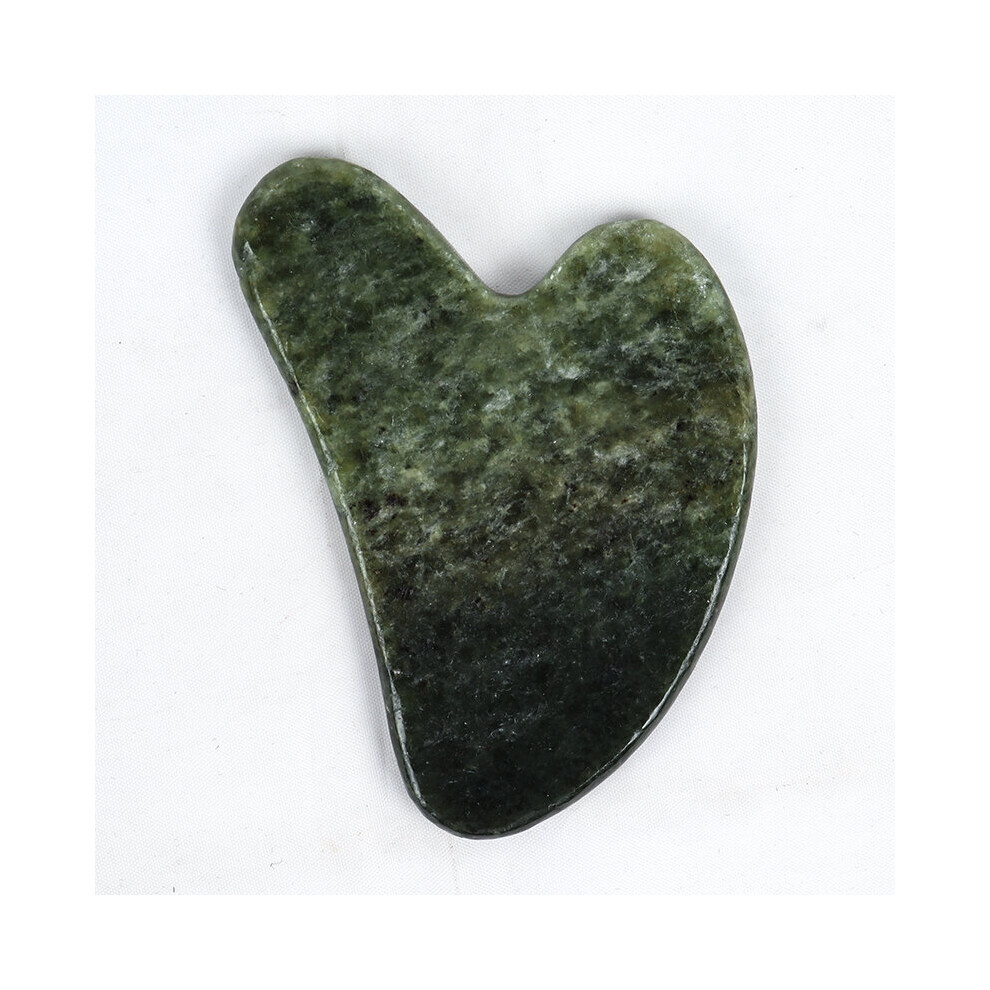 Dechoicelife High Quality Home Use Beauty Tool Natural Nephrite Jade Heart Shape Gua Sha Kit Face Massager Facial Massage Stone Guasha Boards