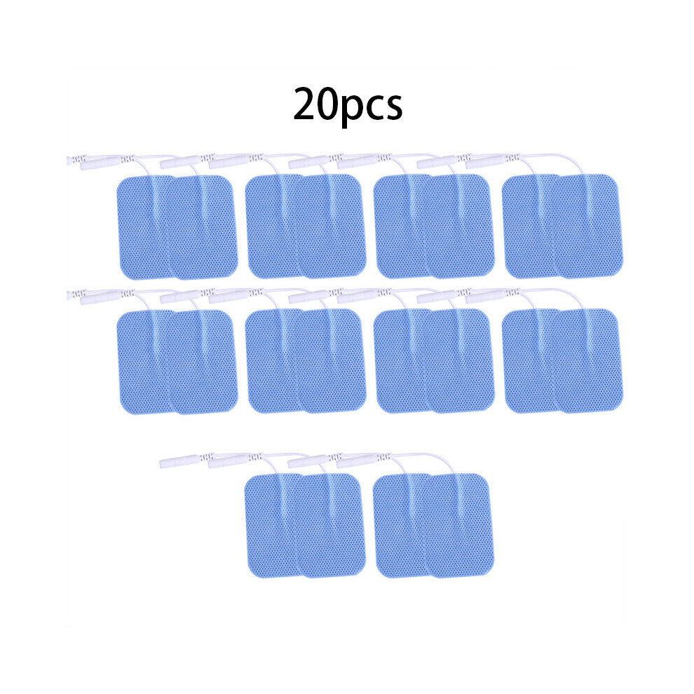 Dechoicelife Blue (A-20Pcs 4X6cm ) Tens Ems Nerve Muscle Stimulator Electrode Pads Non-Woven Fabric Self Adhesive Patch For Tens Acupuncture Physiotherapy Machine