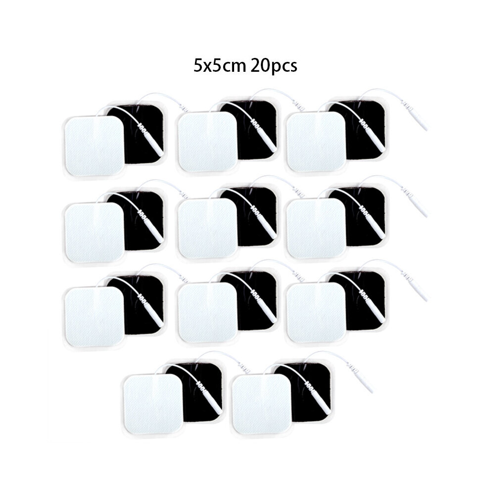 Dechoicelife White (A-20Pcs 5X5cm ) Tens Ems Nerve Muscle Stimulator Electrode Pads Non-Woven Fabric Self Adhesive Patch For Tens Acupuncture Physiotherapy Machine