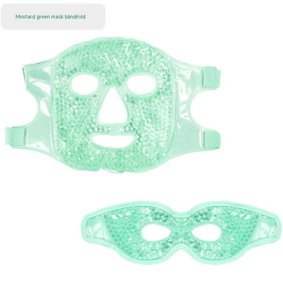 Dechoicelife (A-Transparent) Gel Cold/Warm Face Eye+Facial Masks Hot Ice Pack Korean Skin Care Relieve Fatigue Reusable Mask Super Soft Cold Ice Care Mask