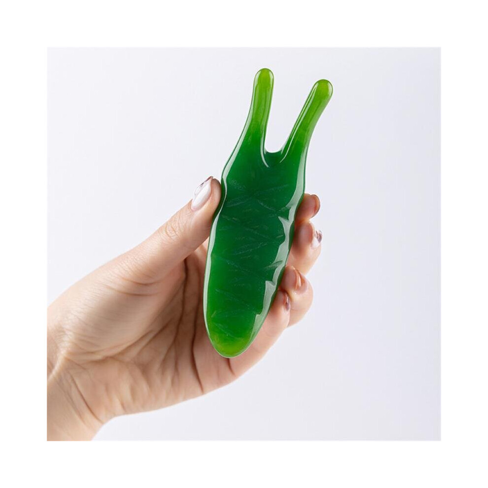 Dechoicelife (A-Emerald Green) Facial Massage Scraper Reduce Eye Edema Tighten And Tone Skin. Nasal Scraper Improve Skin Elasticity Scraping Plate