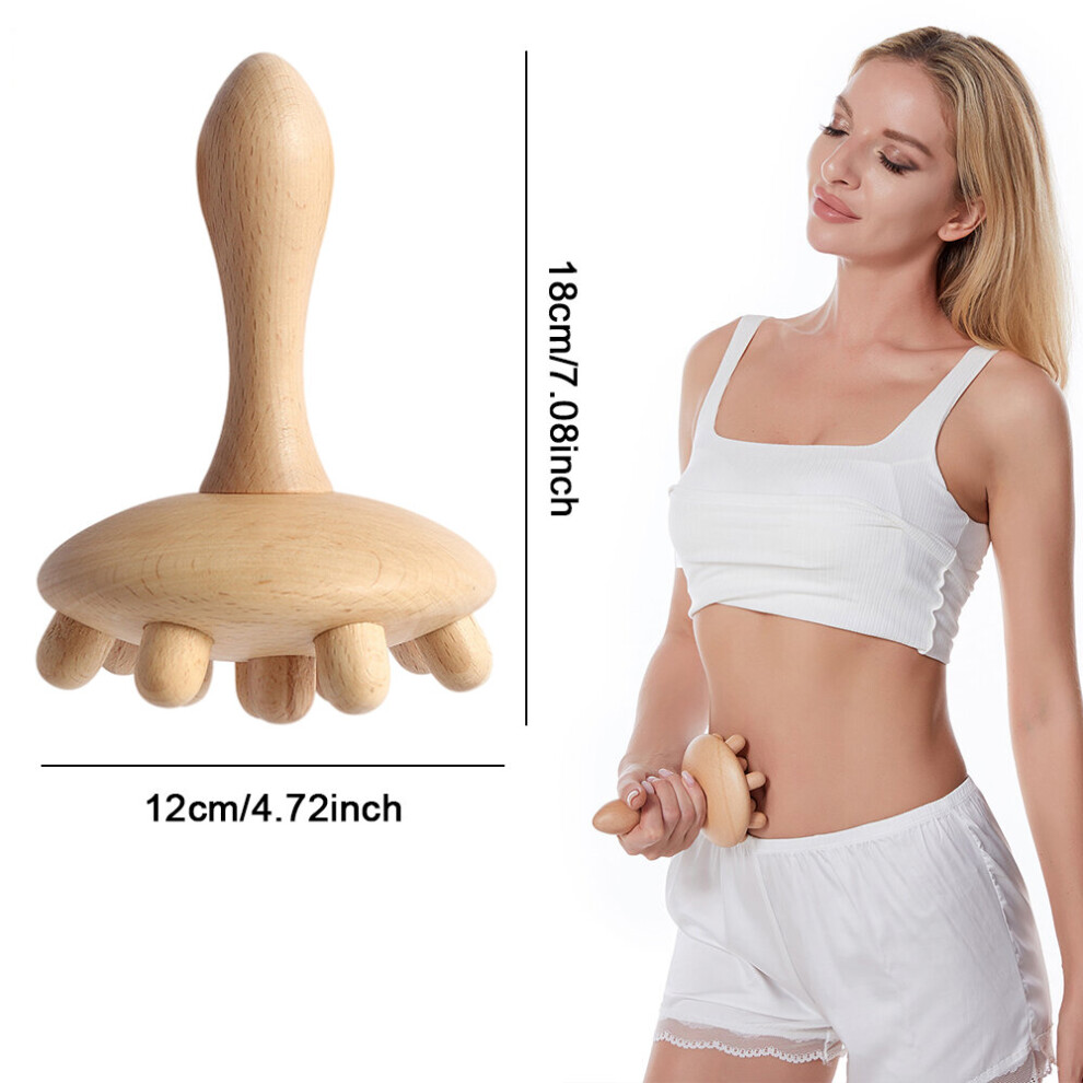 Dechoicelife (A-Style A) Wood Therapy Mushroom Massager Maderoterapia Colombiana For Lymphatic Drainage, Muscle Pain Relief, Full Body Anti-Cellulite