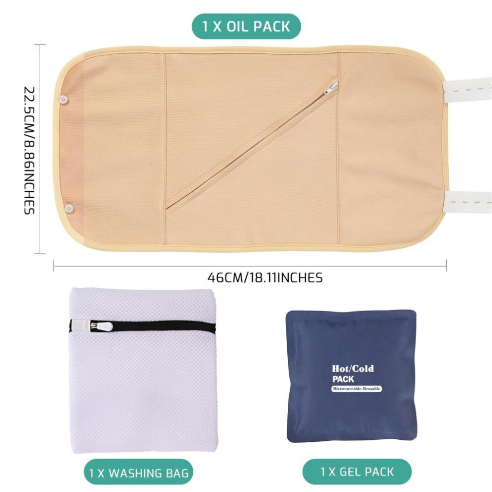 Dechoicelife (A-B) Organic Castor Oil Pack Castor Oil Wrap Stomach Castor Essential Oil Pack Wrap For Liver Kit Less Mess Reusable Comfort Sleep