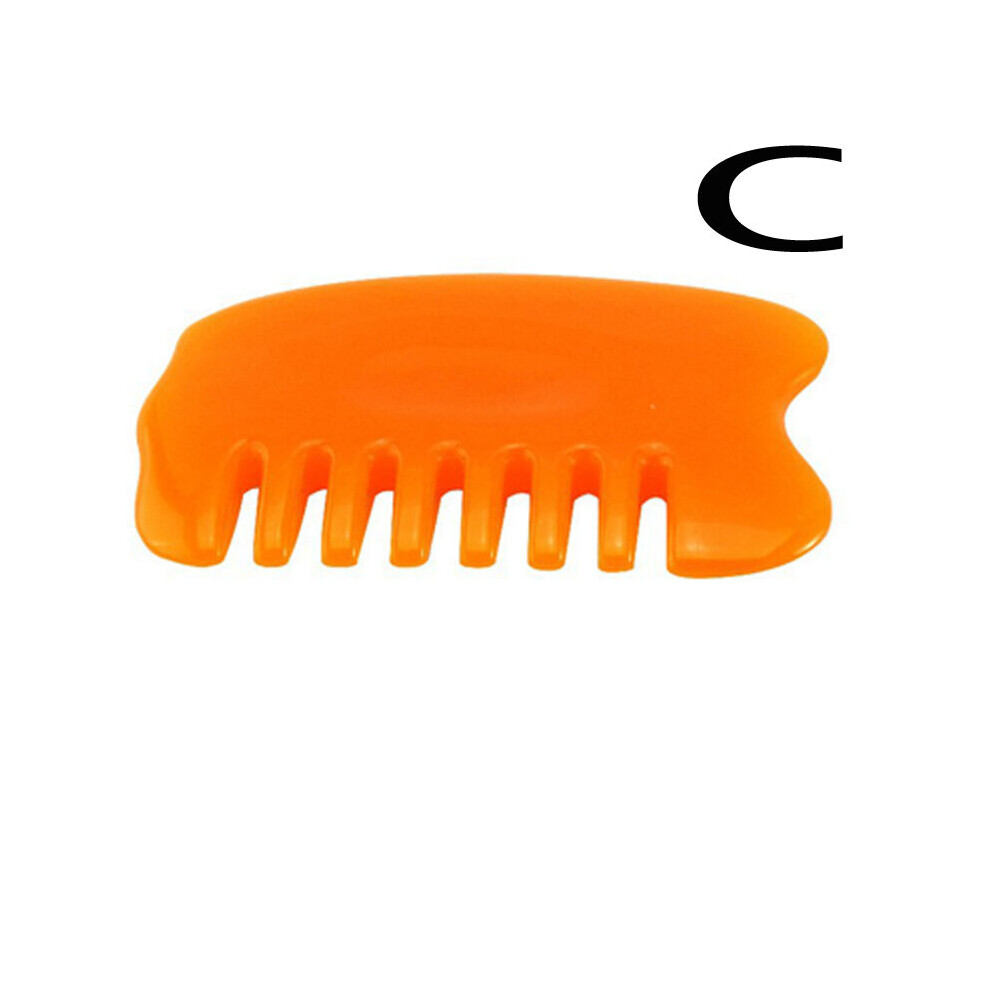 Dechoicelife (A-C) Health Spa Scraping Chinese Traditional Body Massager Scraping Board Gua Sha Board Beeswax Therapy Massage Brush Comb