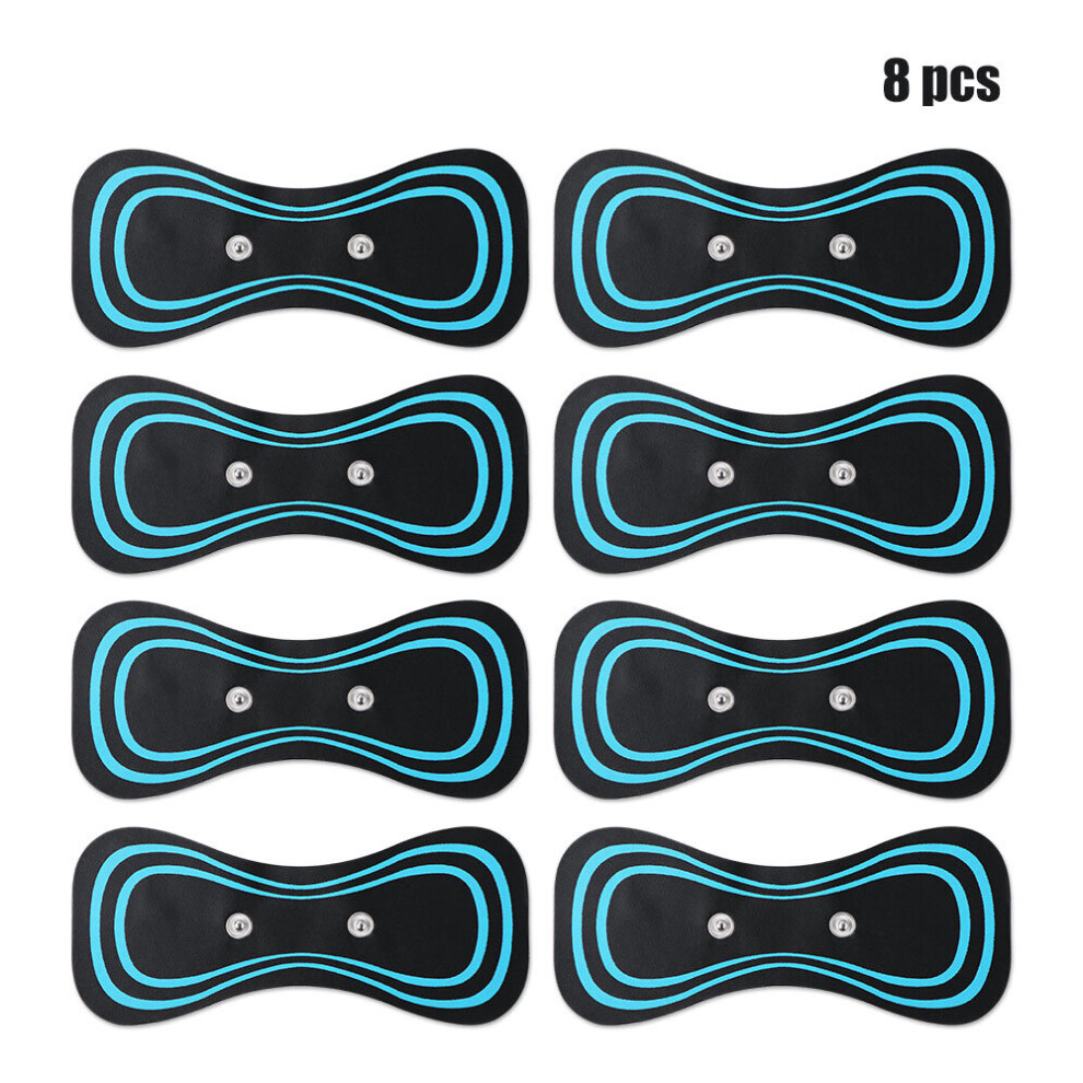 Dechoicelife (A-8Pcs) Portable Massage Pads Ems Neck Massager Electric Body Shaping Massage Sticker Pad For Shoulder Leg Arm Abdomen Muscle Stimulator