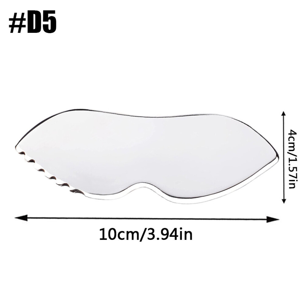 Photos - Massager  Stainless Steel Gua Sha Massage Tool Soft Tissue Scraping Physical Therapy for Back Legs Arms Neck Shoulder Lymphatic(a-D5)