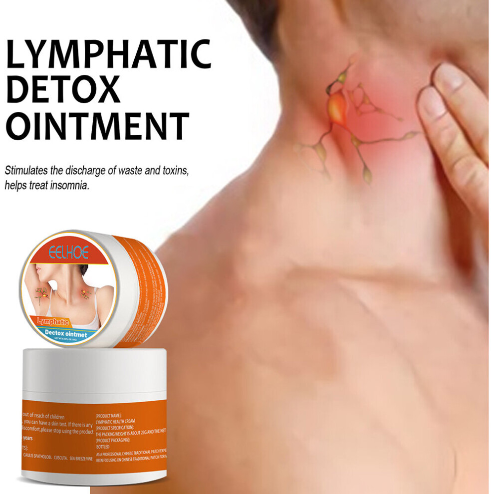 Dechoicelife Cream Lymphatic Detox Treat Lymph Nodes Herbal Ointment Medical Plaster Neck Armpit Skin Swelling Pain Relief Care 10G