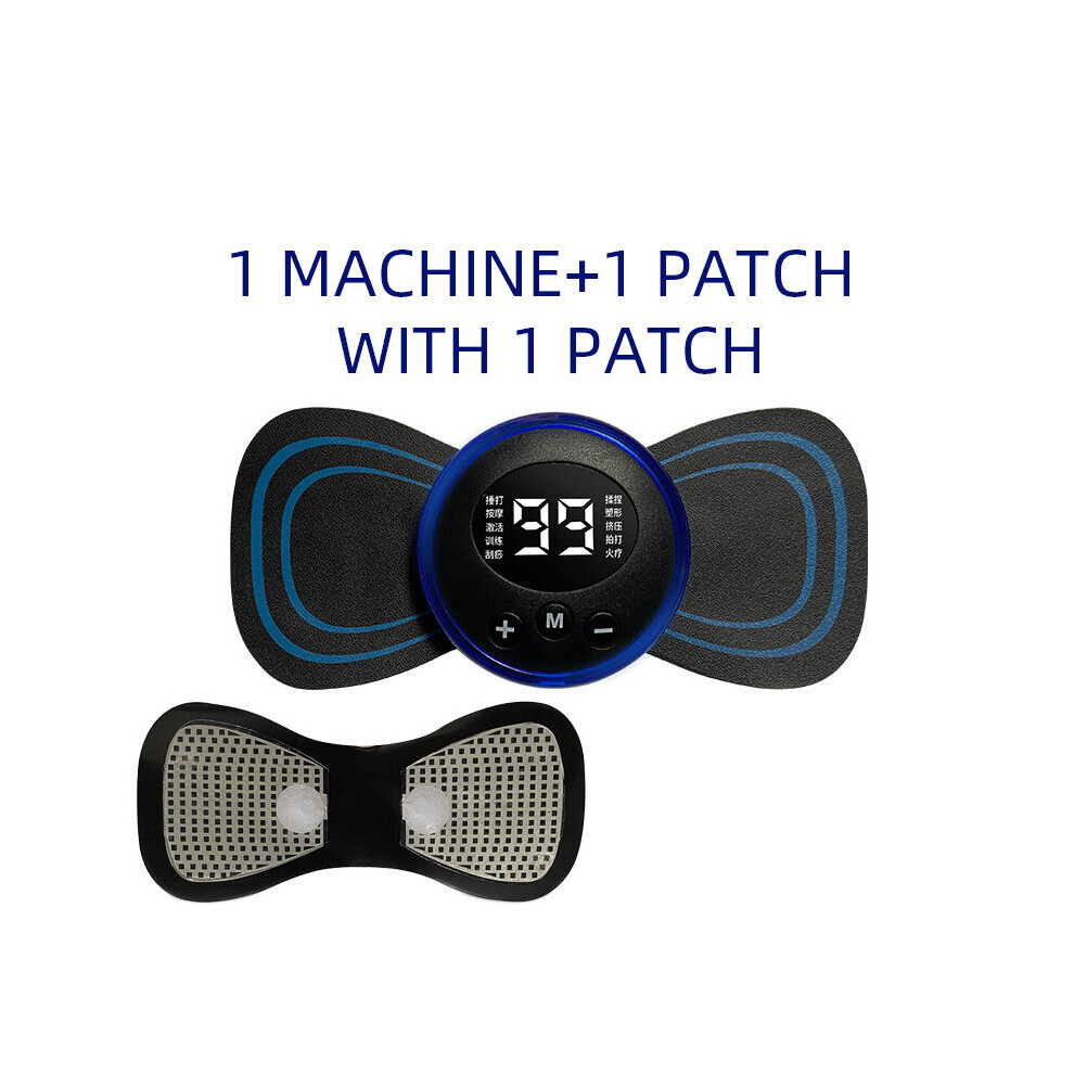 Dechoicelife (A-1 Pcs And 1 Patch) Lcd Display Ems Neck Stretcher Electric Massager Cervical Vertebra Massage Patch For Muscle Pain Relief And Shoulder Relaxation