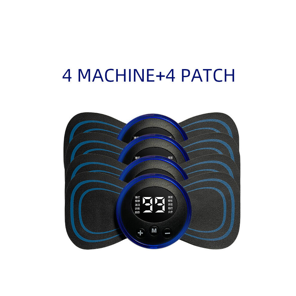 Dechoicelife (A-4 Pcs No Box) Lcd Display Ems Neck Stretcher Electric Massager Cervical Vertebra Massage Patch For Muscle Pain Relief And Shoulder Relaxation